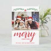 Vroegere kerstfoto's met kerstfeest kaart (Staand voorkant)