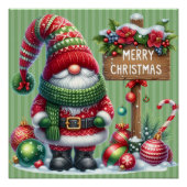 Vroegere kerstgnoom perfect poster (Voorkant)