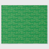 Vroegere kerstgouden achtergrond cadeaupapier (Vlak)