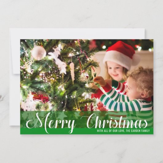 Vroegere kerstgroene Kaarten met kerstmis (Voorkant)