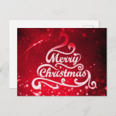 Vroegere kerstgroet feestdagenkaart (Voorkant / Achterkant)