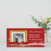 Vroegere kerstgroet feestdagenkaart (Staand voorkant)