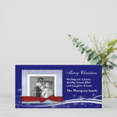 Vroegere kerstgroet feestdagenkaart (Staand voorkant)