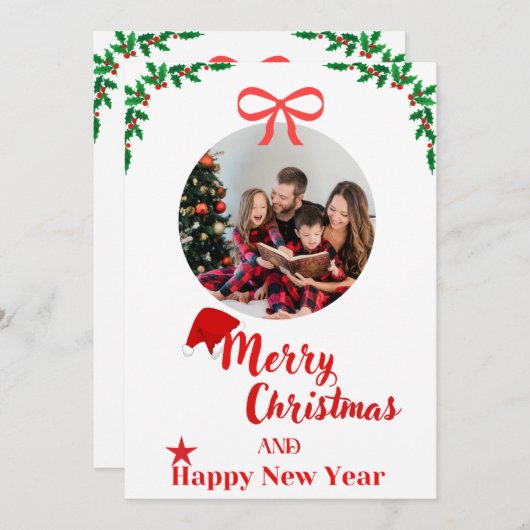 Vroegere kerstkaart (Voorkant / Achterkant)