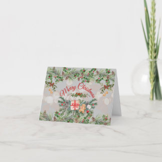 Vroegere kerstkaart feestdagen kaart