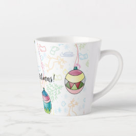 Vroegere kerstkaart latte mok