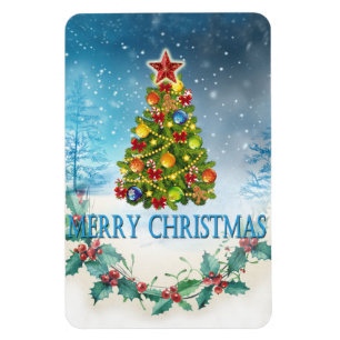 Vroegere kerstkaart magneet