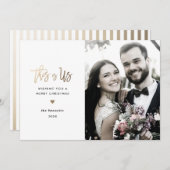 Vroegere kerstkaart met moderne scripts (Voorkant / Achterkant)