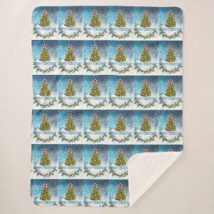 Vroegere kerstkaart sherpa deken