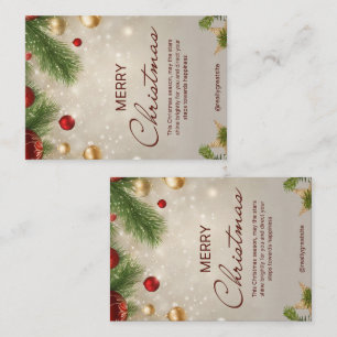 Vroegere kerstkaartje notitiekaartje