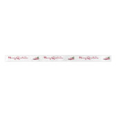Vroegere kerstkalligrafie Rood kerstfeest Lint (Voorkant)