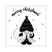 Vroegere kerstkerst 	rubberstempel (Afrduk)