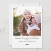 Vroegere kerstmis Moderne Rustic 4 PHOTO Greeting Feestdagenkaart (Achterkant)