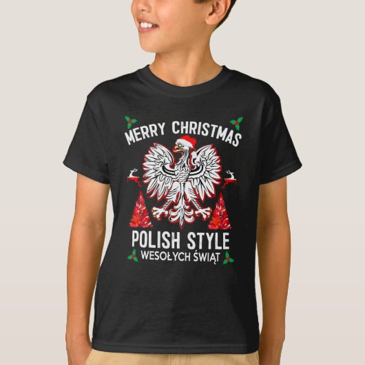Vroegere kerstPoolse stijl T-shirt (Voorkant)