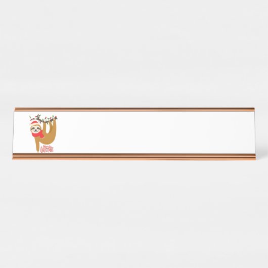 Vroegere kerstsleuf bureau naambordje (Voorkant)