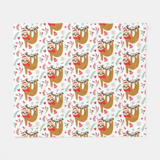 Vroegere kerstsleuf | FEESTDAGEN Fleece Deken (Voorkant (Horizontaal))