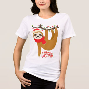 Vroegere kerstsleuf   FEESTDAGEN Tri-Blend Shirt