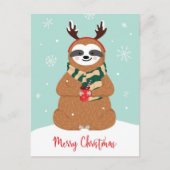 Vroegere kerstsleuf feestdagenkaart (Voorkant)