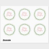 Vroegere kerststickers ronde sticker (Vel)
