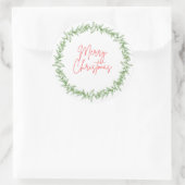 Vroegere kerststickers ronde sticker (Tas)