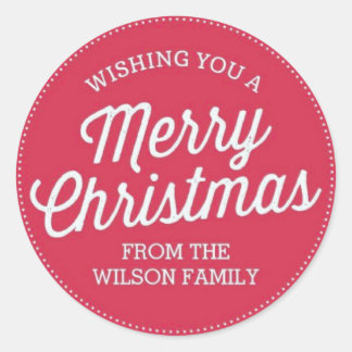 Vroegere kerststickers ronde sticker