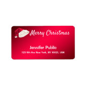 Vroegere kersttekst Rood handgeschreven script Ker Etiket (Voorkant)