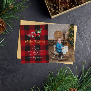 Vroegere kersttruck en Buffalo-cheque Foto V