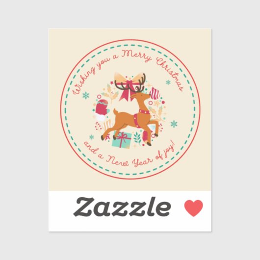 Vroegere kerstwensen sticker (Vel)