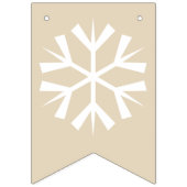 Vroegere kerstwitte tekst vlaggetjes (Eerste vlag)