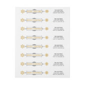Vroegere kerstzwarte gouden omloop rond label (Vel)