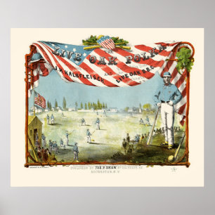 Vroegste Baseball Print