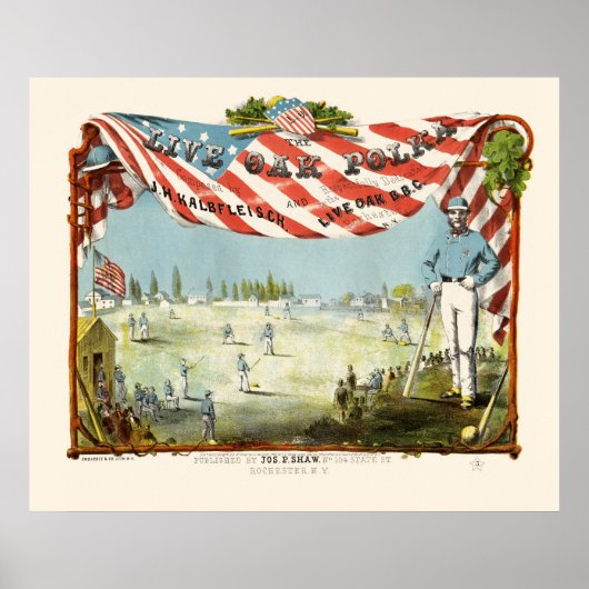 Vroegste Baseball Print (Voorkant)