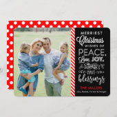 Vroegste kerstwensen feestdagenkaart (Voorkant / Achterkant)