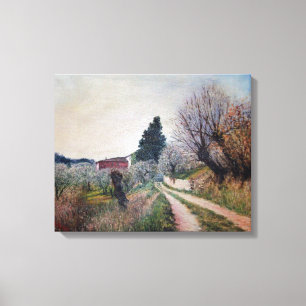 VROEGSTE SPRING IN HET VERNALESE/Toscaanse landsch Canvas Afdruk