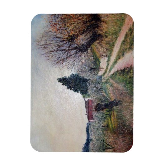 VROEGSTE SPRING IN HET VERNALESE/Toscaanse landsch Magneet (Verticaal)