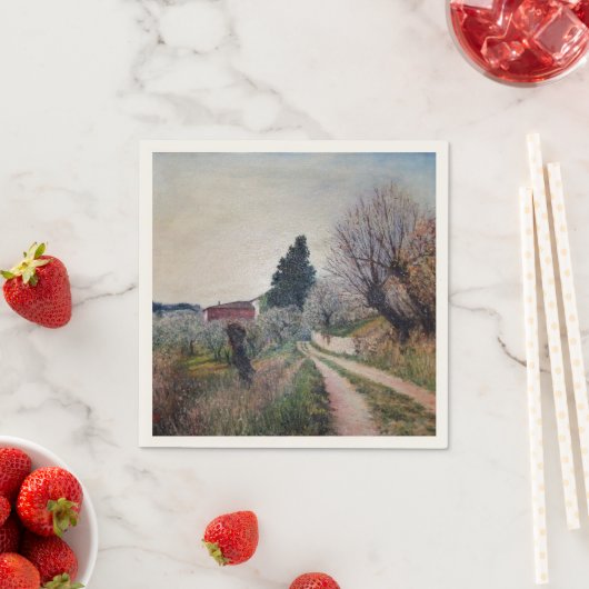 VROEGSTE SPRING IN HET VERNALESE/Toscaanse landsch Servetten (Insitu)