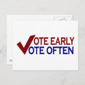 Vroegtijdige stemming briefkaart (Voorkant / Achterkant)