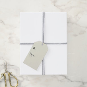 Vroeiende, vaste kleuren passen deze aan cadeaulabel