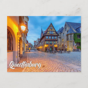 Vroge Avond in Quedlinburg, Duitsland Briefkaart