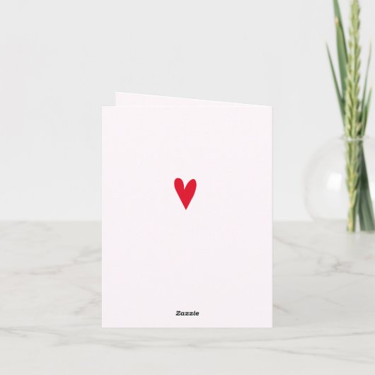 Vrolijk 1ste Moederdag! - Cute Red Heart Kaart (Achterkant)