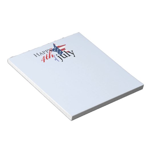 Vrolijk 4 juli 1 notitieblok (Schuin)