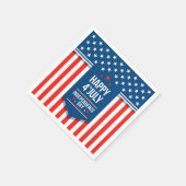 Vrolijk 4 juli sterren en Stripes Servet (Hoek)