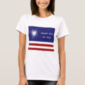 Vrolijk 4 juli T-shirt met Sparkler (Voorkant)