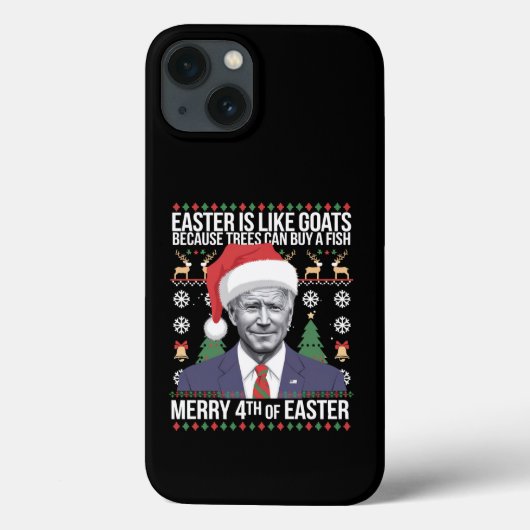 Vrolijk 4e van Pasen Grappig Biden Lelijke Kerstmi Case-Mate iPhone Case (Achterkant)