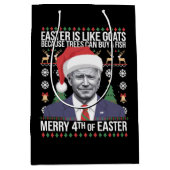Vrolijk 4e van Pasen Grappig Biden Lelijke Kerstmi Medium Cadeauzakje (Voorkant)