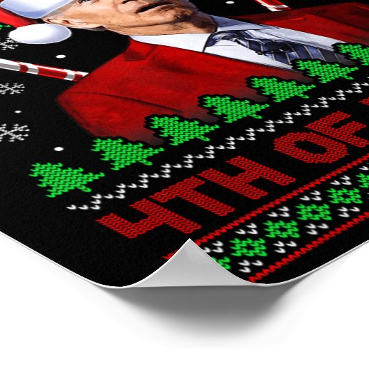 Vrolijk 4e van Pasen plezier Joe Biden Kerst Lelij Poster (Hoek)