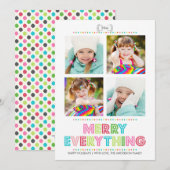 Vrolijk alles de Kaart van het Vakantie van de (Voorkant / Achterkant)