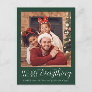 Vrolijk alles foto kerstkaart briefkaart