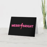 Vrolijk ATOM Helder Roze Bliksemschicht Kerstmis