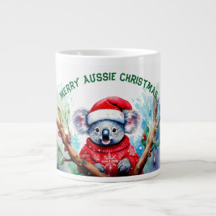 Vrolijk Aussie Kerstmis Koala Extra Grote Beker